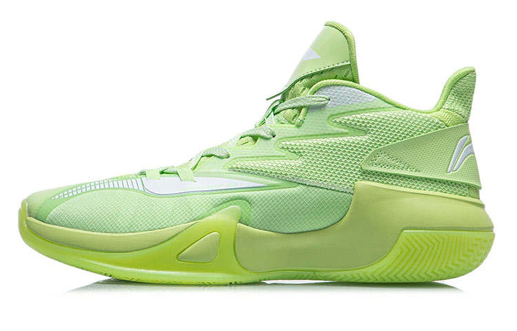 Li-Ning Li Ning Sprint SE Cushioning Mid top Performance Basketball Shoes Men's Nouveau Leaf Green