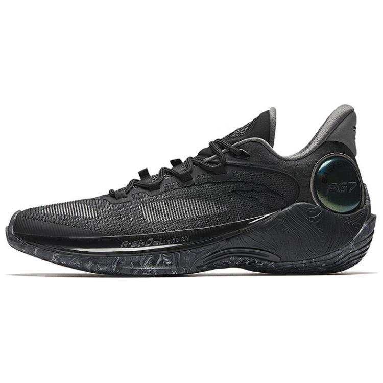 Anta Slip Resistant Abrasion Resistant Mid top Basketball Shoes Men's Black