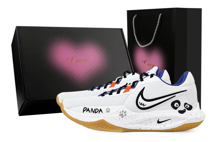 Nike Nike Precision 6 Panda Black And Pink Box Slip Resistant Abrasion Resistant Low top Basketball Shoes Men's Black White