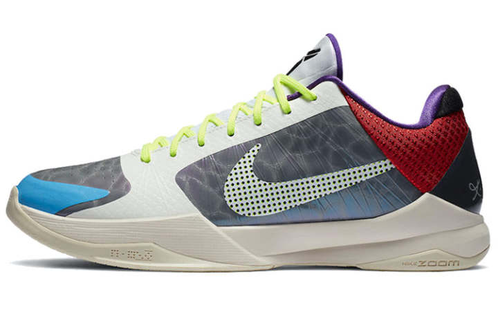 Nike Nike Zoom Kobe 5 Low top Performance Basketball Shoes Unisex White Gray Green