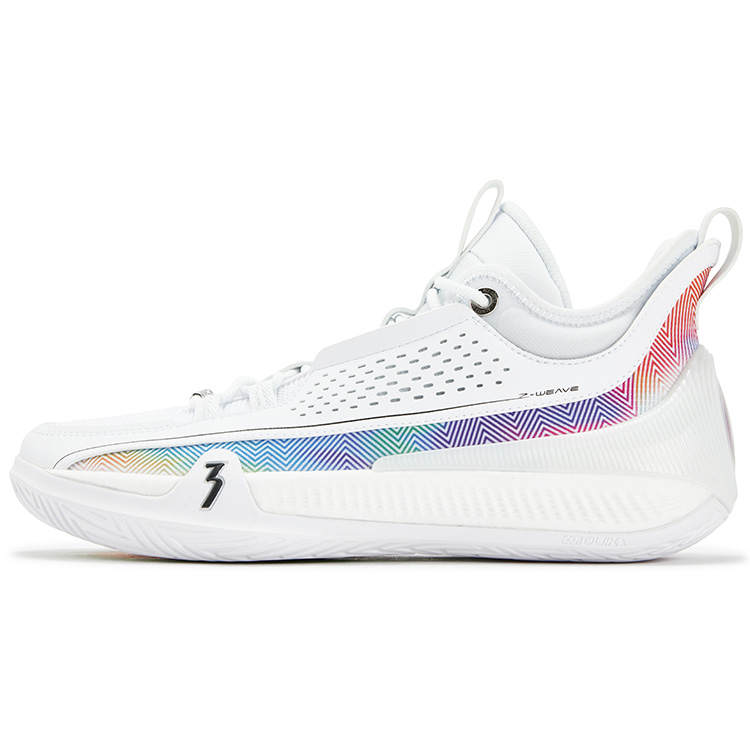 361° Zen 7 Cushioning Slip Resistant Abrasion Resistant Coverage Low top Basketball Shoes Men's White Blue