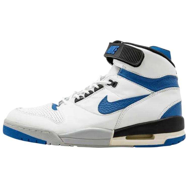 Nike Nike Air Revolution Abrasion Resistant High top Basketball Shoes Men's White Blue