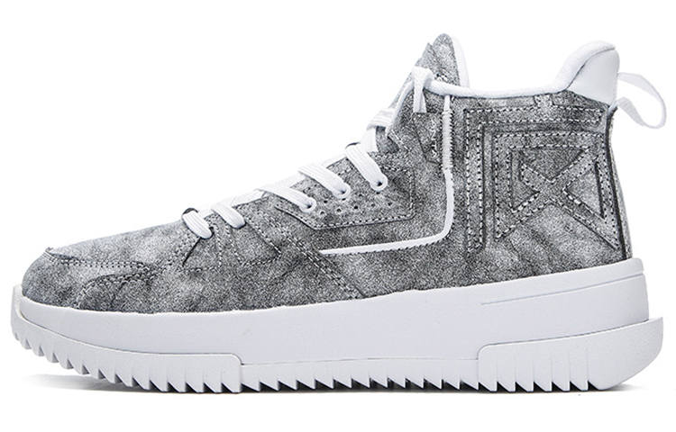 Anta Textile, Synthetic Leather Cushioning Slip Resistant Abrasion Resistant Coverage Mid top Basketball Shoes Men's