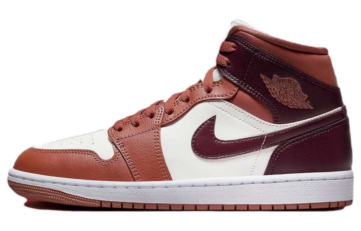Jordan Jordan 1 Mid 'Dusty Peach Night Maroon' Women's