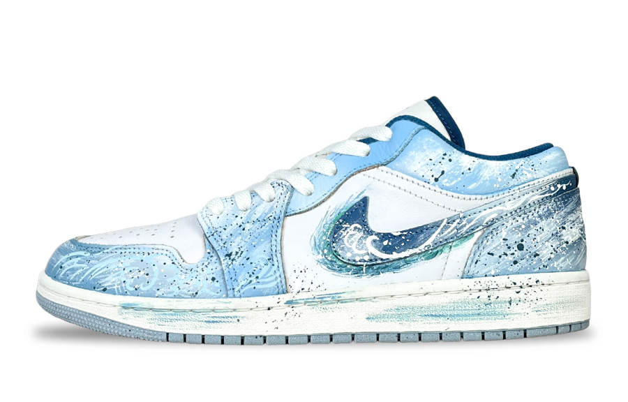Jordan Jordan Air Jordan 1 Reverberating Waves Cushioning Slip Resistant Cushioning Slip Resistant Low top