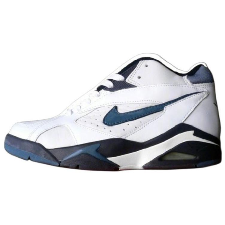 Nike Nike Air Bound Slip Resistant Abrasion Resistant Mid top Basketball Shoes Unisex White Blue