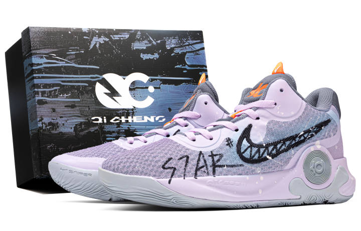 Nike Nike KD Trey 5 IX Starry Box Fabric Cushioning Slip Resistant Cushioning Slip Resistant Mid top Basketball Shoes Unisex