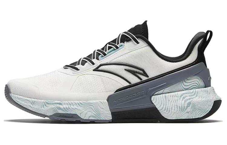 Anta Cushioning, Wear Resistant Low top Training Shoes Men's White Gray