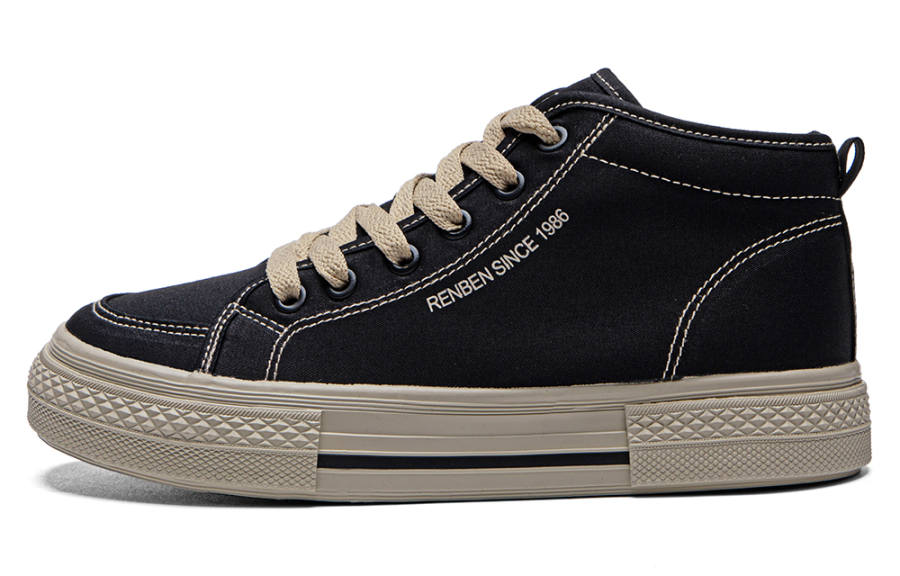 RENBEN Thick Sole Fashion, Soft Sole Casual, Fleece Lined Slip Resistant, Abrasion Resistant, Thermal High top