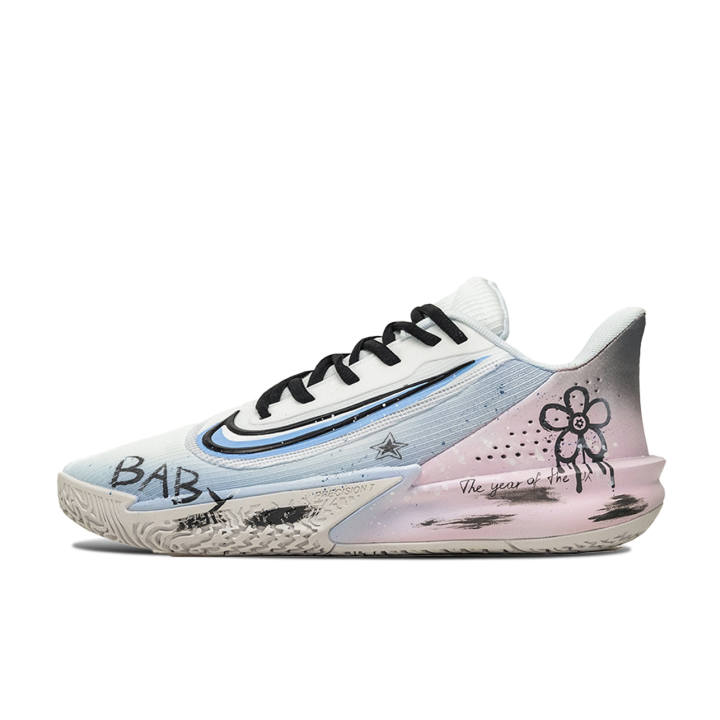 Nike Nike Precision 7 Fashion Trend Low top Basketball Shoes Men's Blue Pink