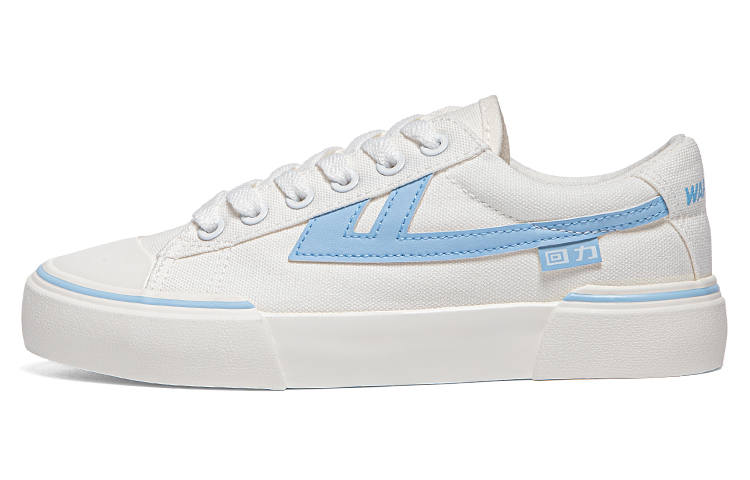 Warrior Lightweight And Breathable Low top Canvas Shoes Women's White Light Blue