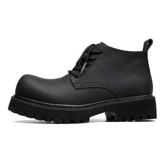 HUOFEIYU Biker Trendy Ankle Boots Men's Black