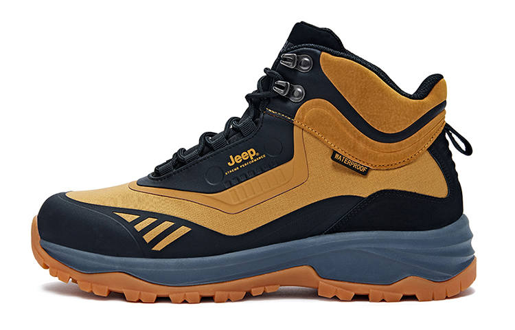 Jeep Mountaineering & Hiking Shoes Men's High Top Orange Yellow