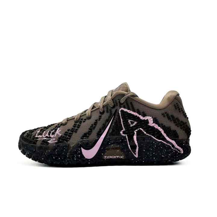 Nike Nike Ja Morant 3 Dark Pink Hunter Cushioning Support Low top Basketball Shoes Men's Brown Black Pink