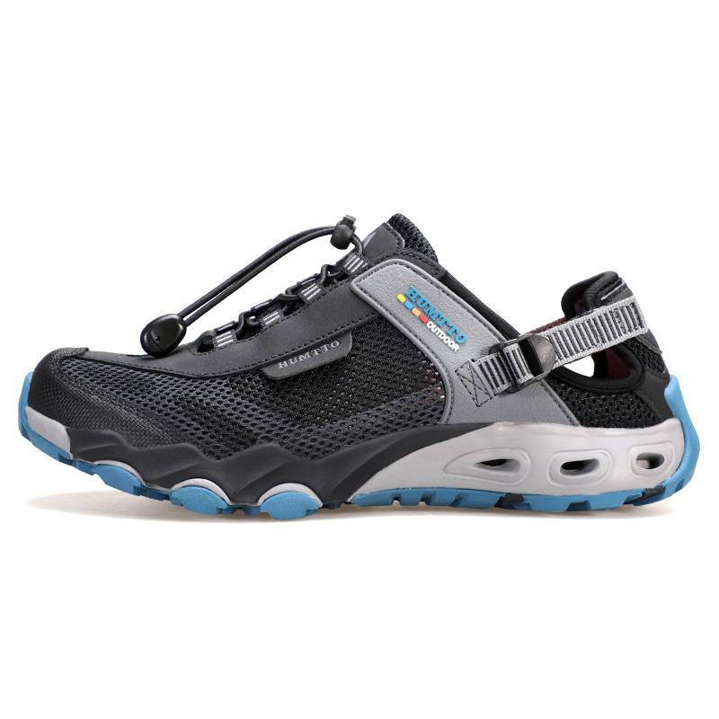 HUMTTO Fabric River Trekking Shoes Men's Black Denim Blue