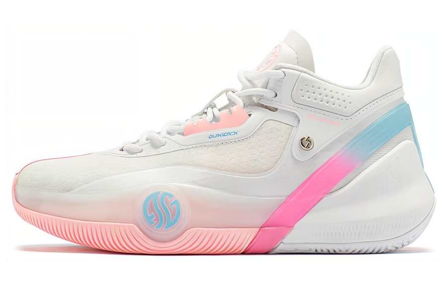 361° AG3 Aaron Gordon 3 Trendy Cushioning Slip Resistant Abrasion Resistant Mid top Basketball Shoes Men's White Pink