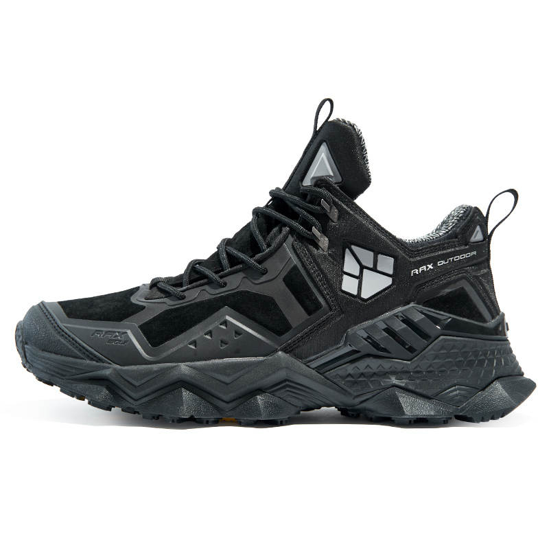 RAX Waterproof Low top Mountaineering Shoes Men's Pure Black