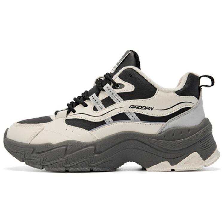 QIAODAN Elf Meow TD Fleece Lined Comfortable Slip Resistant Thermal Slip Resistant Thermal Low top Chunky Sneakers