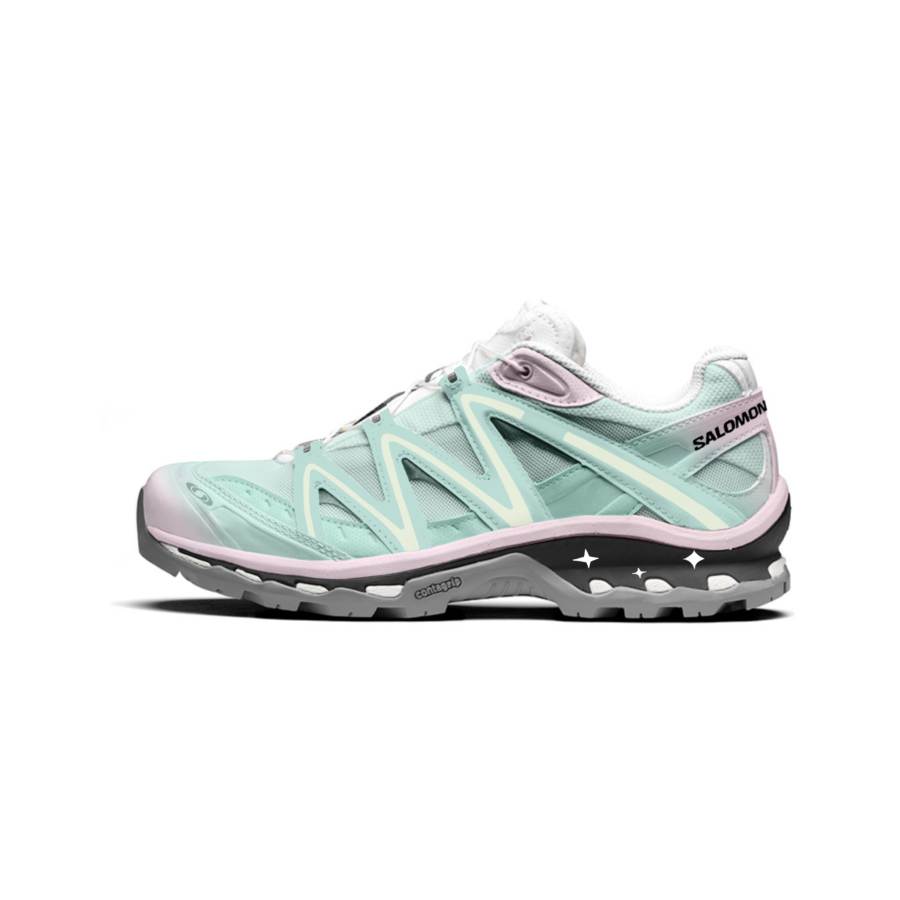 SALOMON XT Quest Breathable Low top Mountaineering Hiking Shoes Unisex Pink Green
