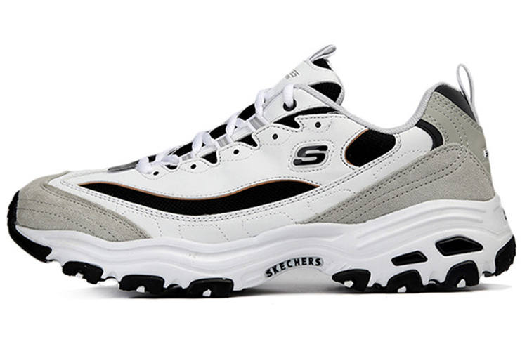 Skechers D'Lites 1.0 Height Increasing Height Increasing Low top Chunky Sneakers Men's White Gray