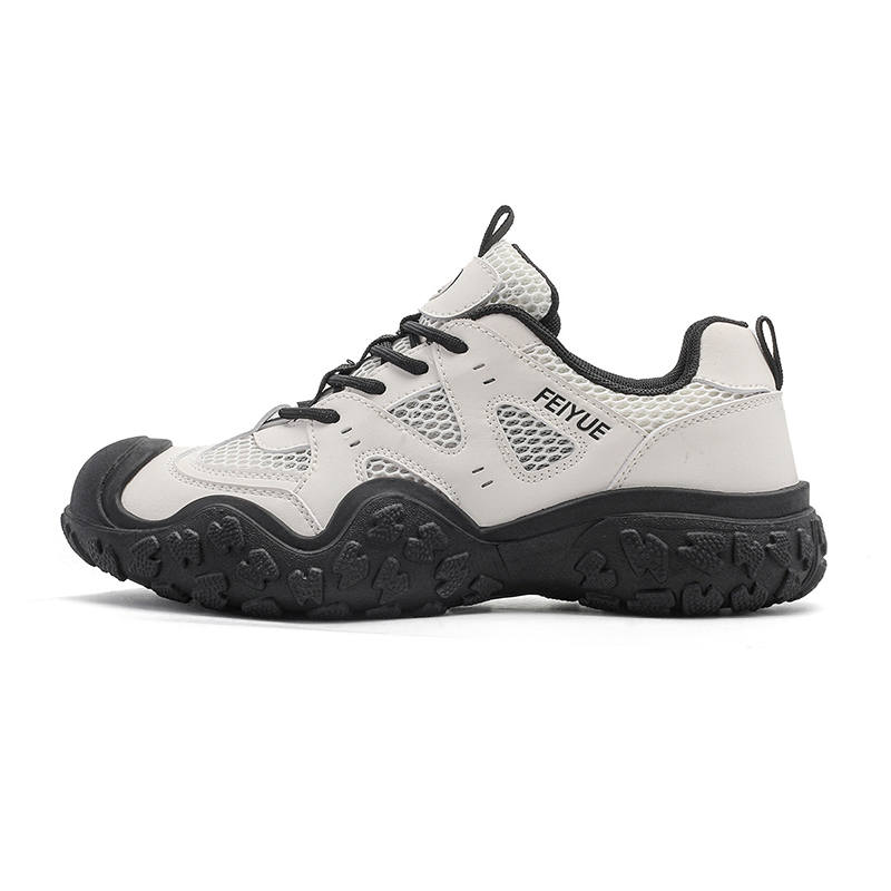 FEIYUE Abrasion-Resistant, Breathable, Lightweight Low-top Chunky Sneakers Women's Beige