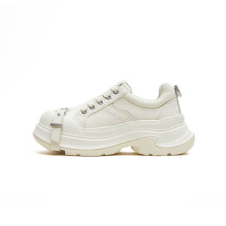 ABCICEY Low top Canvas Shoes Unisex Ecru