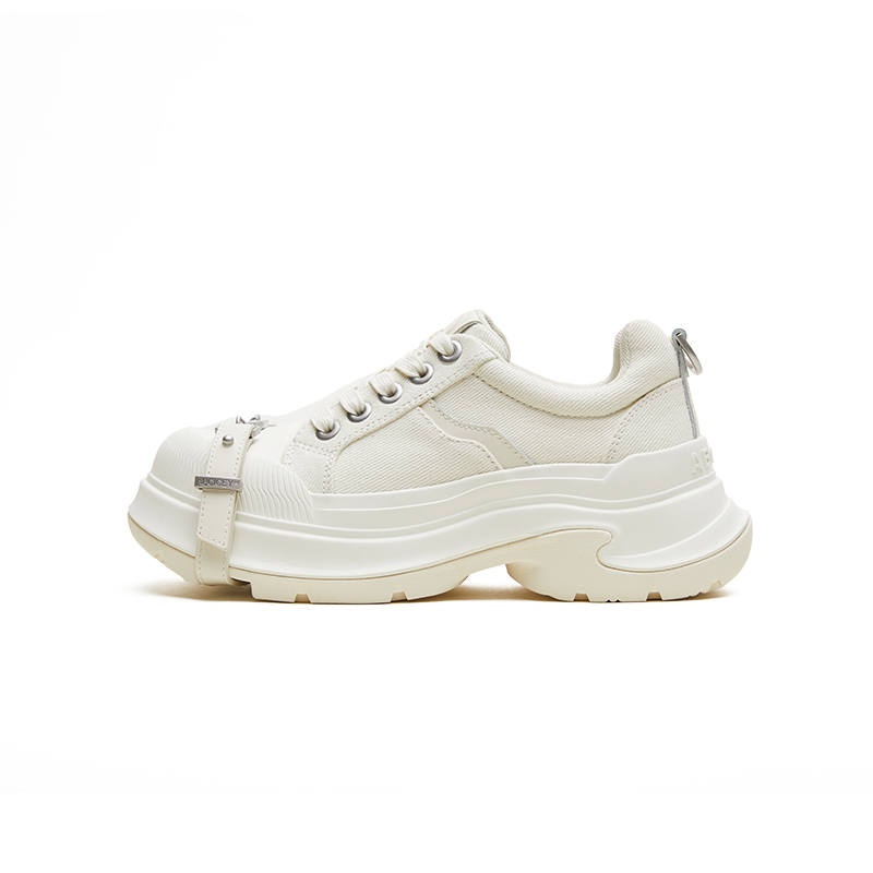 ABCICEY Low top Canvas Shoes Unisex Ecru