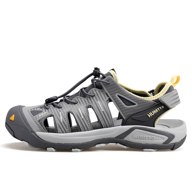 HUMTTO Slip Resistant Abrasion Resistant Grip Support River Trekking Shoes Men's Color Gray