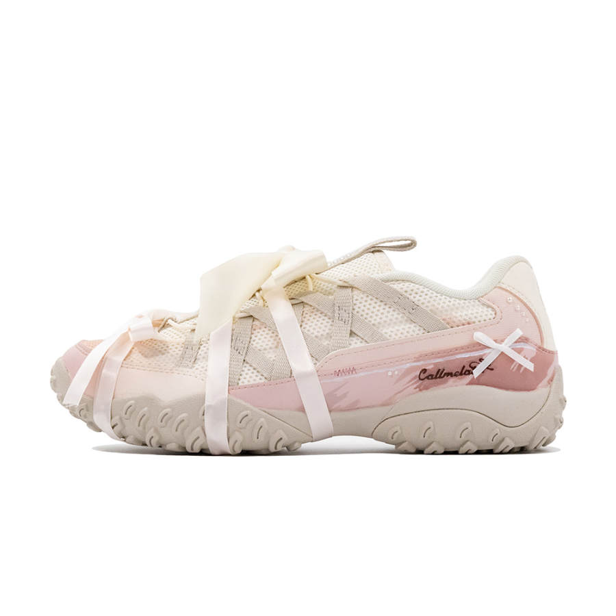 FILA Eschape Ballet Fantasy Slip Resistant, Abrasion Resistant, Breathable Low top Chunky Sneakers Women's Pink