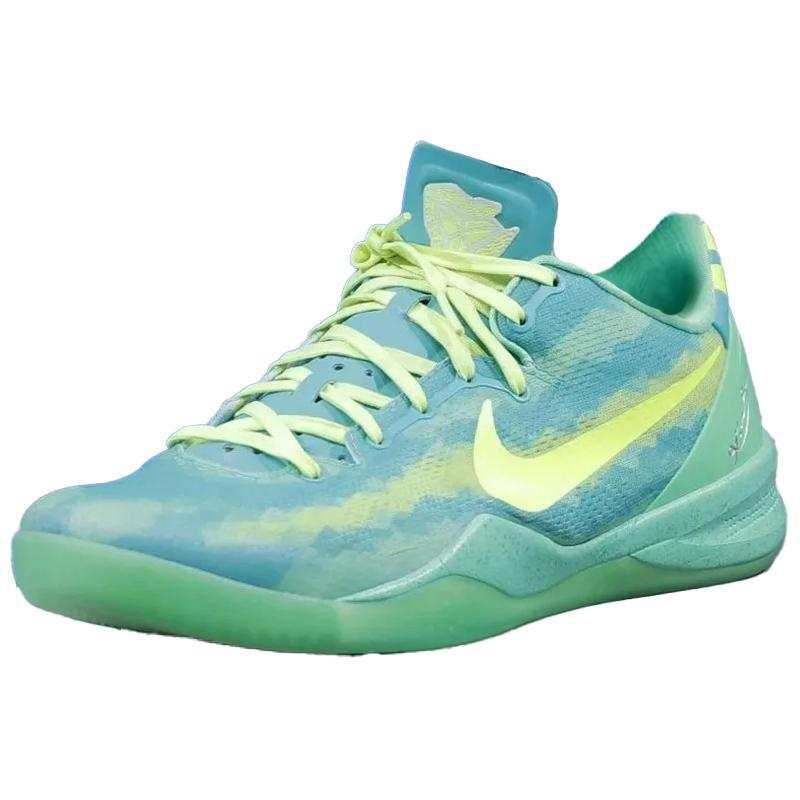 Nike Nike Kobe 8 Cushioning Slip Resistant Abrasion Resistant Grip Low top Basketball Shoes Men's Turquoise