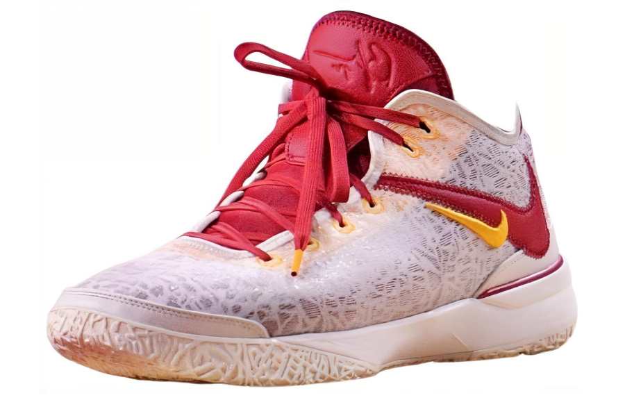 Nike Nike LeBron NXXT Gen PE Cushioning Anti-Slip Wear-Resistant Breathability Low-Top Basketball Shoes Men's White Red