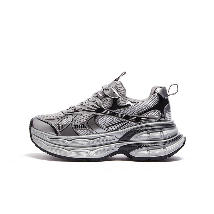CAMEL Silver Moon Chunky Sneakers Men's Low Top Black/Silver, Gray/Gun/Black, Silver, Beige/Gray, Beige/Brown