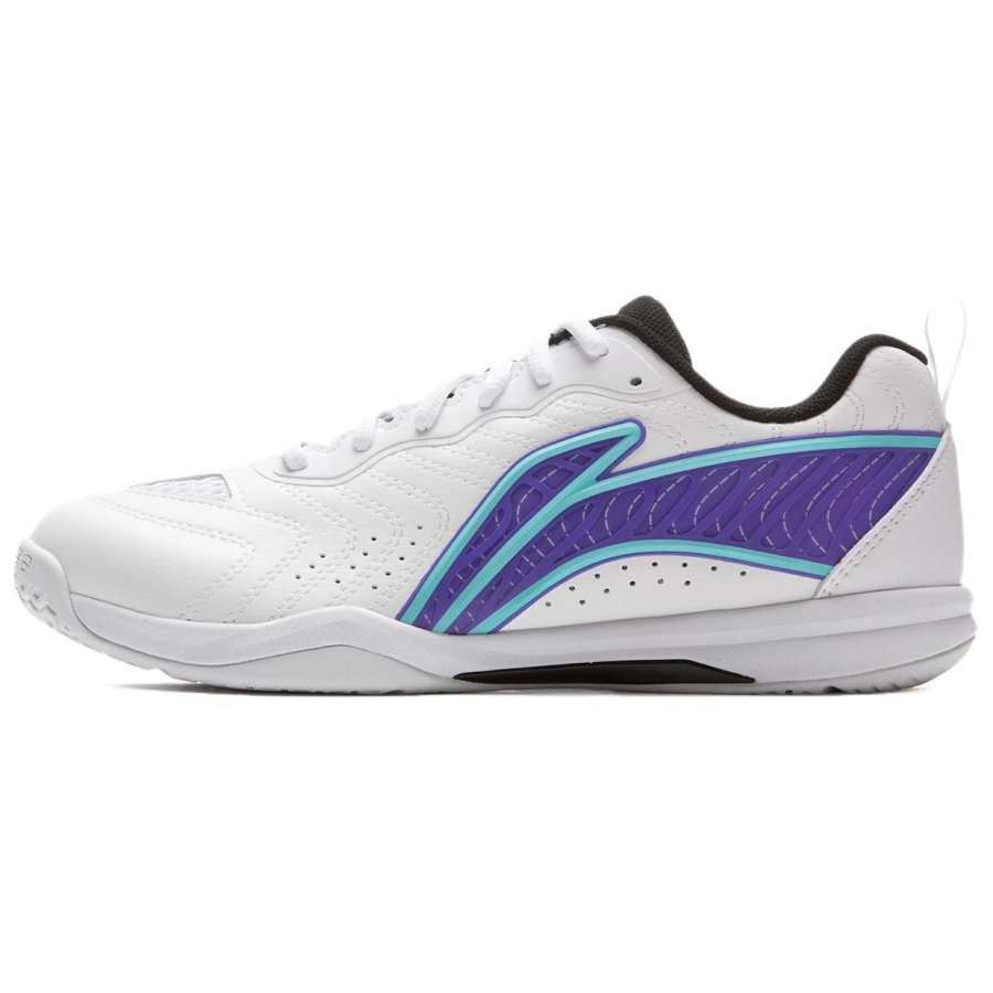 Li-Ning Li Ning Casual Scenario Low top Table Tennis Shoes Unisex Standard White Fluorescent Starlight Purple