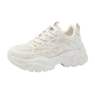 LONGZHIWU Pu Low top Chunky Sneakers Women's
