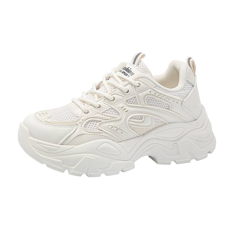 LONGZHIWU Pu Low top Chunky Sneakers Women's
