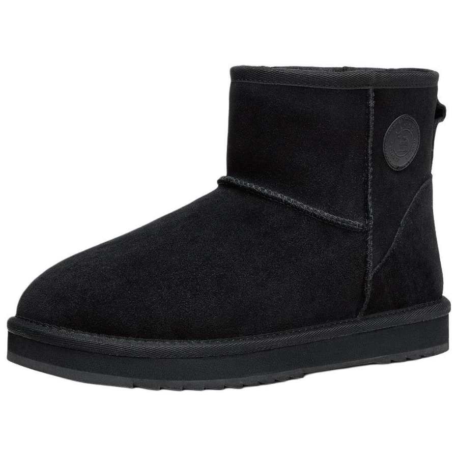 CAMEL CAMEL Cow Split Leather Thermal Abrasion Resistant Short Snow Boots Men's
