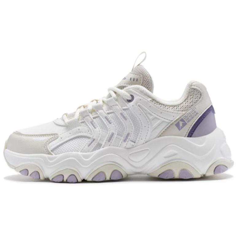 XTEP Slip Resistant Thermal Low top Chunky Sneakers Women's Tea White