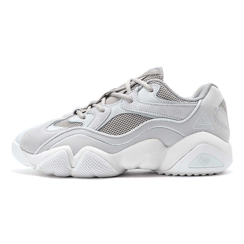 PEAK Taichi 6371 Cushioning Slip Resistant Abrasion Resistant Low top Chunky Sneakers Unisex Gray