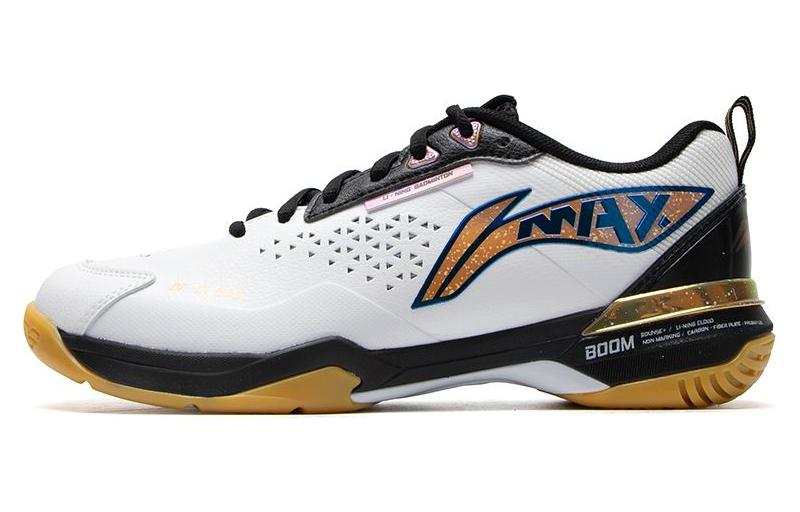 Li-Ning Li Ning Blade Max Synthetic Leather, TPU Breathable Low top Badminton Shoes Unisex White/Black