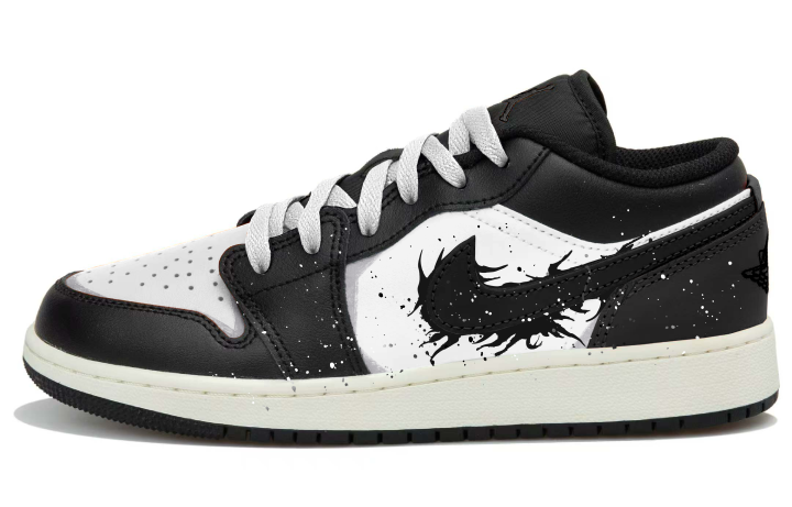 Jordan Jordan Air Jordan 1 Low top Basketball Shoes Unisex White Black Gray