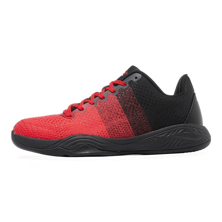 VOIT Basketball Shoes Men's Low Top Black/Ice Red