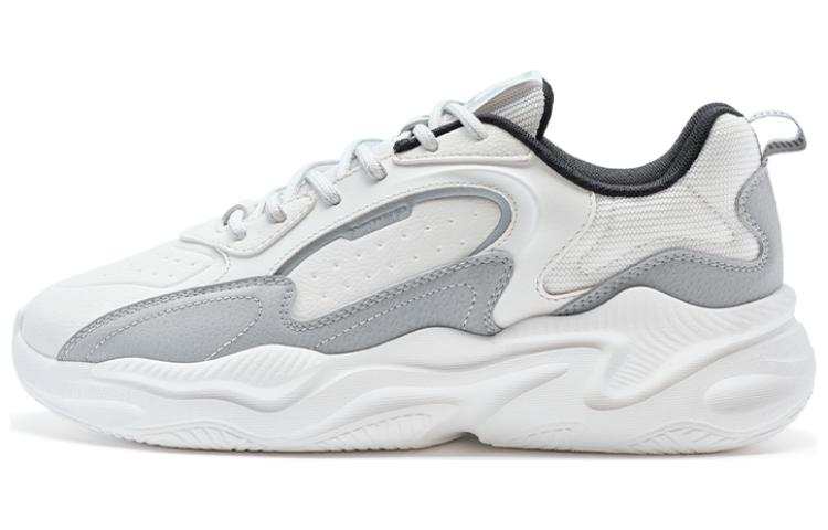 XTEP XTEP Abrasion Resistant Low top Chunky Sneakers Men's White Gray