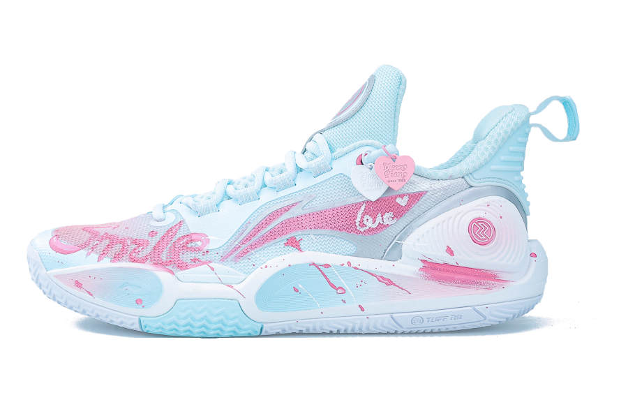 Li-Ning Li Ning Speed 9 Cushioning Abrasion Resistant Low top Basketball Shoes Men's Blue Pink