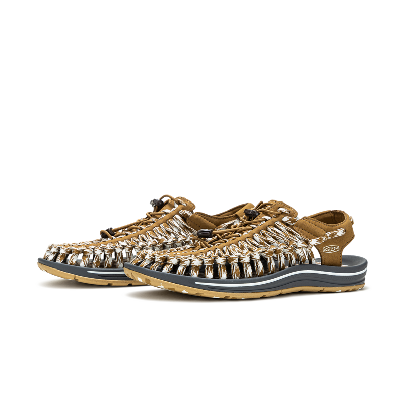 Keen UNEEK FLAT Fabric Breathable River Trekking Shoes Men's Renault Paisley Pattern