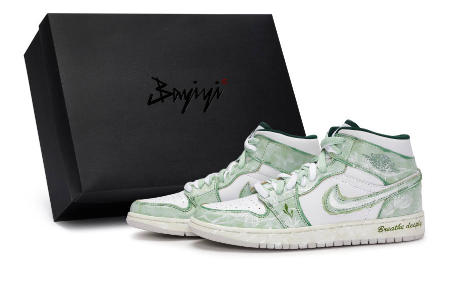 Jordan Jordan Air Jordan 1 811 Manufacturing, Misty Forest, Special Shoe Box Abrasion Resistant Slip Resistant
