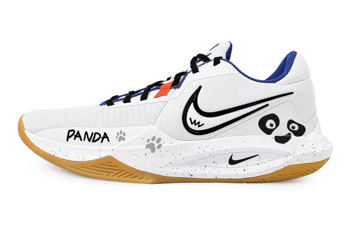 Nike Nike Precision 6 Panda Slip Resistant Abrasion Resistant Low top Basketball Shoes Men's White