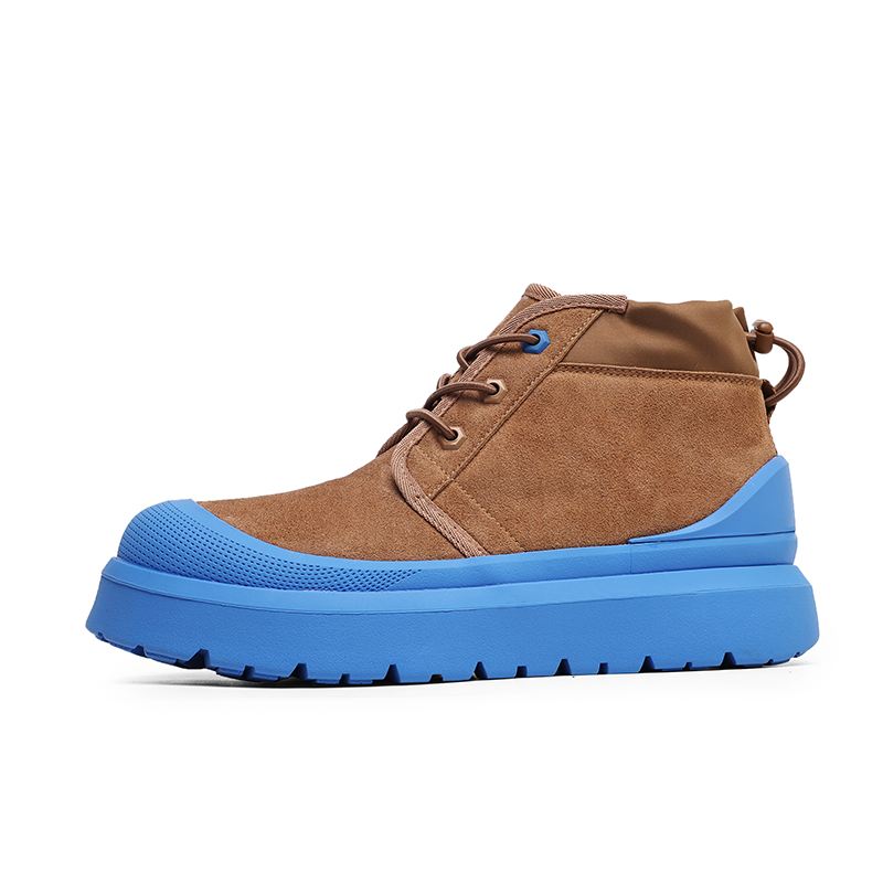 Angelmix Angelmi Thermal Abrasion Resistant Fashion Trend, Niche Versatile, Fleece Lined Casual Shoes Unisex Blue Brown