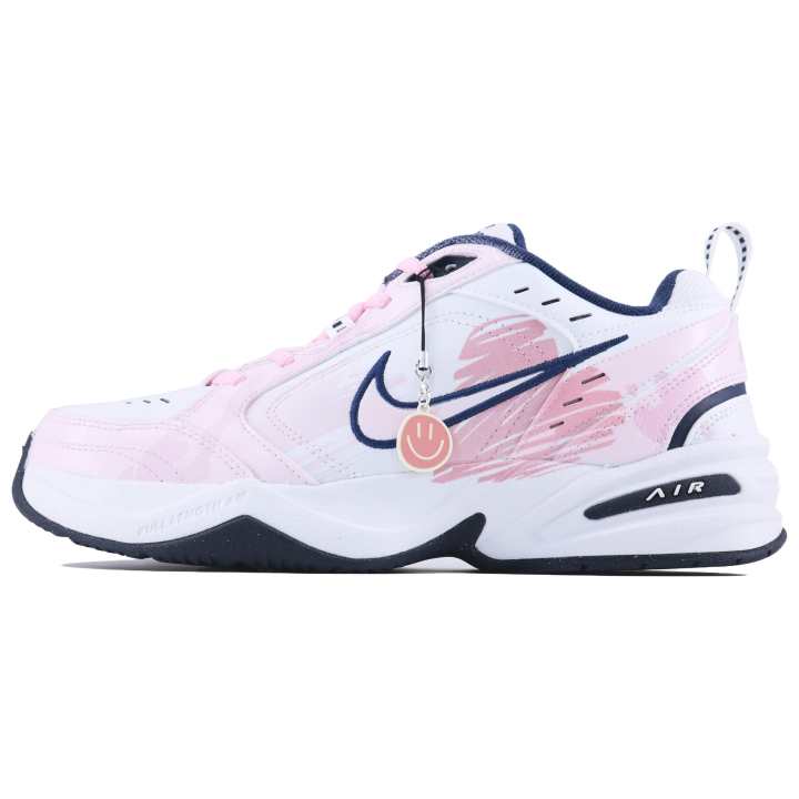 Nike Nike Air Monarch 4 White Navy Sweet Berry Bubble SDS Abrasion Resistant Low top Chunky Sneakers Unisex White Pink