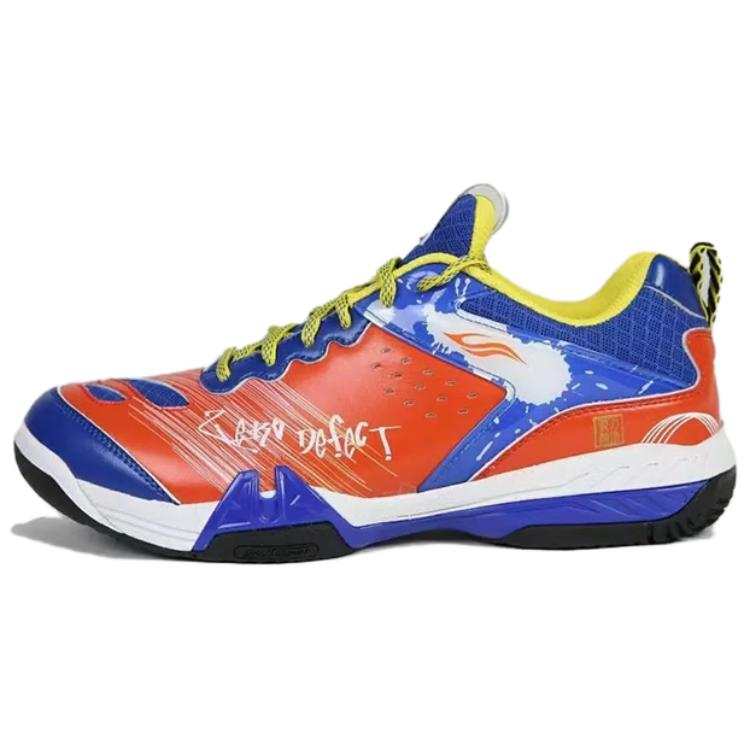 BONNY Raven Deficit Collection Abrasion Resistant Coverage Low top Badminton Shoes Unisex Blue Orange