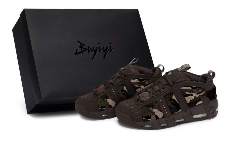 Nike Nike Air More Uptempo 811 Manufacturing, Jungle Law, Special Shoe Box Mid top Vintage Basketball Shoes Unisex